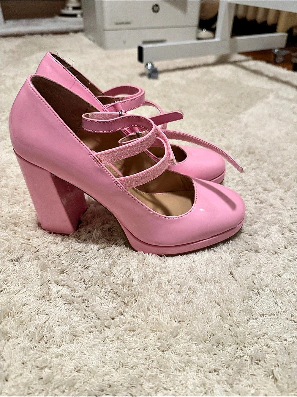 Steve Madden Twice Mary Jane Platform Pump Pink Heels